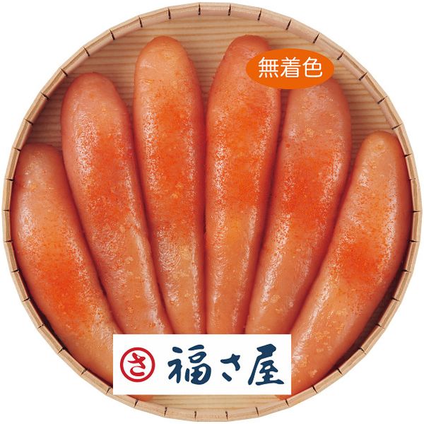 ※他の一般商品とは同梱(まとめて発送)出来ません。※メーカー直送お届け商品のため、当店ののし・包装紙・メッセージカード等のサービスはご利用いただけません。※お歳暮専用商品のためその他用途でのご利用はおすすめいたしません。※包装形態は基本「簡易包装」となり、商品(冷蔵・冷凍品など)により「包装無し」でのお届けとなります。また、のしをご利用いただけない場合もございます。予めご了承下さい。●商品名/福さ屋 無着色 辛子明太子 360g セット●商品内容/無着色辛子明太子360g(すけとうだらの卵：ロシアまたはアメリカ産)●箱サイズ/約19×19×4cm●重量/約590g●賞味期限/冷凍保存90日丹念に吟味し色味も粒感も良いもののみを使用しています。新鮮なたらこの持ち味を丁寧に引き出し、絶妙な辛さに仕上げた辛子明太子は職人の意気込みが感じられます。※メーカー都合により、デザイン・内容等が変更になる場合がございます。