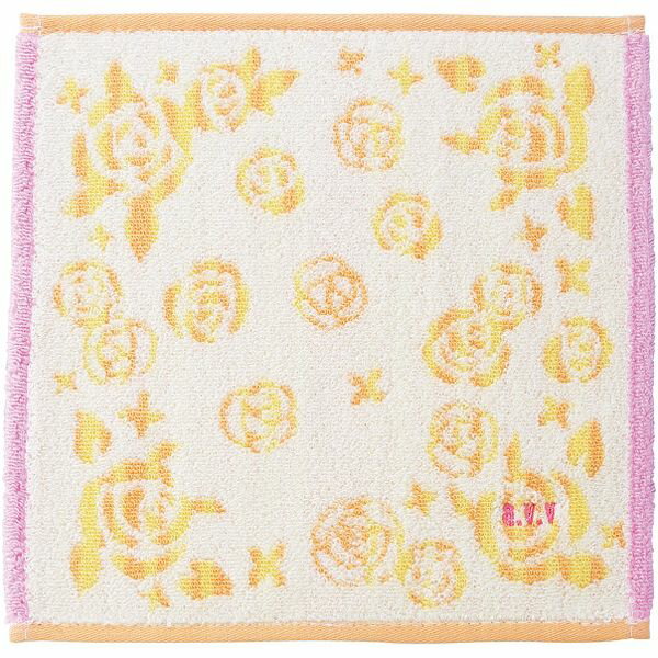 タオル プチギフト アーヴェーヴェー 婦人タオルハンカチ 薔薇 バラ ローズ イエロー おしゃれ かわいい 日用品 繊維雑貨 粗品 お配り 退職 お礼 お返し コンペ 景品 販促品 引っ越し 引越し 挨拶 プレゼント AVT-06 YE 【のし・包装不可】