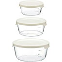 内祝い お返し ハリオ キッチン用品 お中元 夏ギフト ギフト 保存容器 レンジ容器 キャニスター ケース HARIO 耐熱ガラス製 丸 3個 セット 詰め合わせ 出産内祝い 結婚内祝い 結婚祝い 出産祝い 引き出物 香典返し お祝い返し 引越し 挨拶 お礼 プレゼント MST-3018-OW
