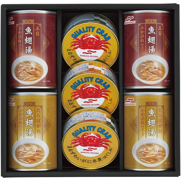 内祝い お返し 送料無料 缶詰 ギフト マルハニチロ 蟹缶 かに缶 ふかひれスープ缶 セット 詰め合わせ 高級 食品 グルメ 食べ物 保存食 出産内祝い 結婚内祝い 結婚祝い 出産祝い 引き出物 香典返し お祝い返し 引越し 挨拶 お礼 プレゼント FZ-50S