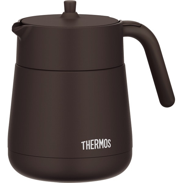 ●商品名/サーモス ティーポット 700ml TTE-700BW●商品内容/ティーポット(約16.5×11.5×15.5cm・本体重量約400g・口径約71mm・容量約700ml)●材質/内びん:ステンレス鋼、胴部:ステンレス鋼アクリル樹脂塗装、注ぎ口・ハンドル・蓋・ストレーナー:ポリプロピレン保温効力69℃以上1時間保冷効力:8℃以下1時間保温・保冷OK●箱サイズ/約13.8×13.8×16.7cm●重量/約500gお茶がつくれて保温・保冷もできる、茶葉を直接入れられるストレーナー付きのティーポット!本体はステンレス製魔法びん構造だから、つくった飲みものをそのまま保温・保冷OK。フタがおさえられるので片手でも注げ、約カップ2〜3杯分のお茶がつくれます。※メーカー都合により、デザイン・内容等が変更になる場合がございます。