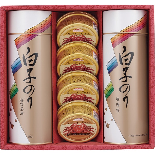海苔 敬老の日 ギフト 味付け海苔 味付海苔 味付けのり 味海苔 かに缶 蟹缶 セット 詰め合わせ 白子のり 乾物 缶詰 食品 内祝い お返し 出産内祝い 結婚内祝い 結婚祝い 出産祝い 香典返し 快気祝い お祝い返し 引越し 挨拶 お礼 プレゼント 送料無料 SN-500
