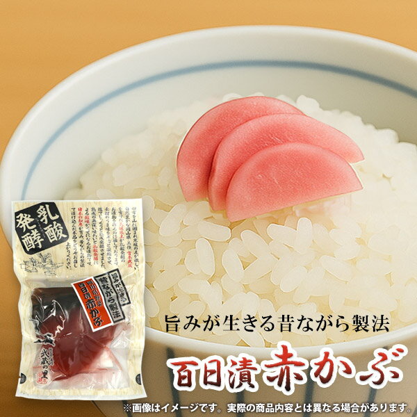 漬物 国産 百日漬赤かぶ 塩漬 乳酸発酵 発酵食品 120g ご飯のお供 ごはんのとも 惣菜 和風惣菜 おつまみ 酒の肴 副菜 小鉢 常備菜 手土産 お取り寄せ グルメ 粗品 景品 常温 食品 食べ物 【のし・包装不可】