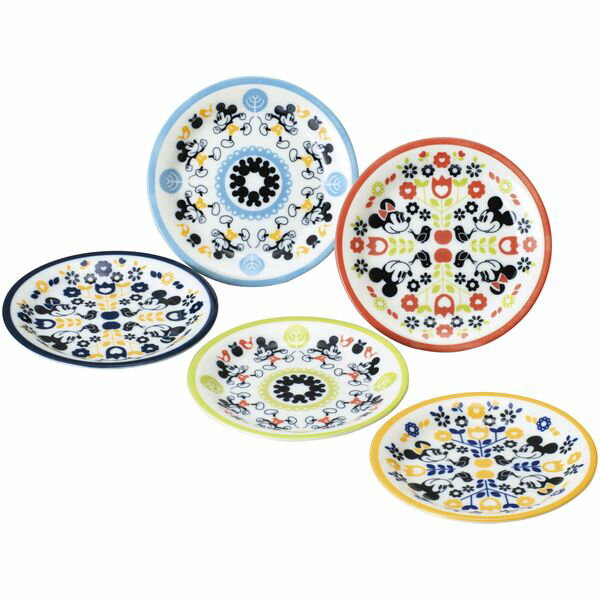 内祝い お返し ディズニー キャラクター グッズ ミッキーマウス 食器 ギフト お皿 小皿 5枚 セット 詰..