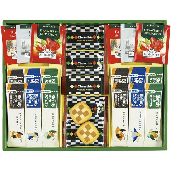 コーヒー 珈琲 ギフト AGF ブレンディ インスタント スティックコーヒー カフェオレ 紅茶 お菓子 セッ..