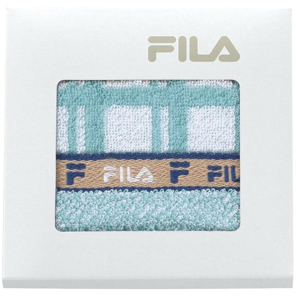 Rakuten - FILA フィラ タオル 母の日 ギフト タオルチーフ タオルハンカチ ミニタオル ハンドタオル ラグーナ グリーン ベージュ チェック おしゃれ ブランド 日用品 プチプレゼント 粗品 コンペ 景品 販促品 引っ越し 挨拶 FL-598 【のし・包装不可】