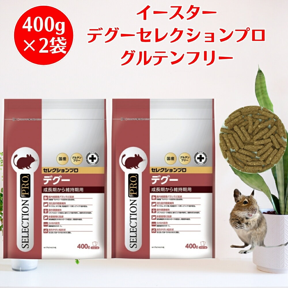 イースター デグーセレクションプロ 400g ×2袋 グルテンフリー国産 デグー フード デグーセレクション ..