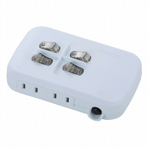 スイッチ付き節電タップ 4個口(差込口) HS-A1759W LED個別スイッチ付き オーム電機 OHM JAN:4971275017597 スイッチ付き節電タップ 4個口(差込口) HS-A1759W LED個別スイッチ付き オーム電機 OHM JAN:4971275017597