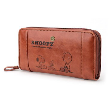 [ゆうパケット可]スヌーピー(SNOOPY) グッズ　ラウンド長財布 スヌーピー 財布 エンボス レディース ピーナッツ SNP-371