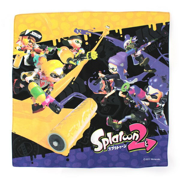 【スーパーSALE64%OFF】スプラトゥーン2 ランチクロス イエロー&パープル柄 給食 ナフキン キャラクター ゲーム イカ キッズ グッズ 子供 入園 入学 Nintendo 任天堂 ニンテンドウ SPT-605 [M…