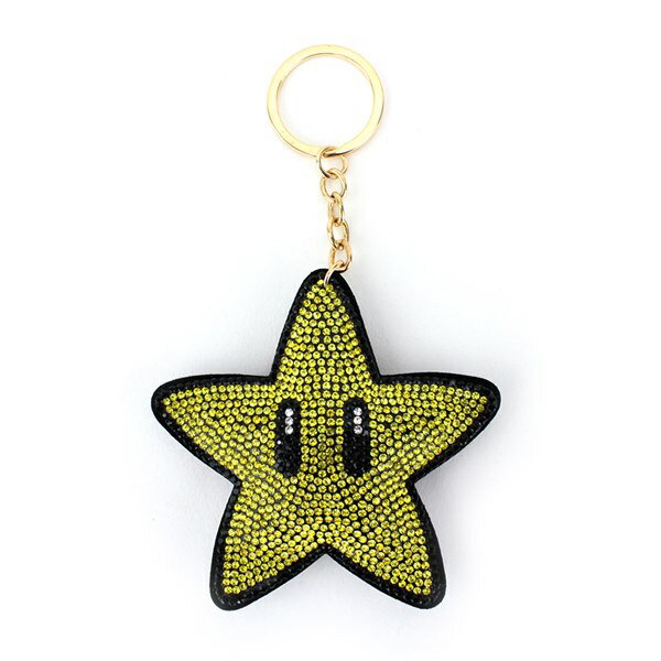 スーパーマリオ チェーンマスコットクリーナー スーパースター 液晶画面をピカピカに！ グッズ 任天堂 スマホ 手入れ 画面拭き MBS-684 [M便 1/1]