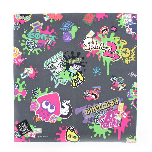 スプラトゥーン2 ランチクロス (グラフィティ柄) 給食 ナフキン キャラクター ゲーム イカ キッズ グッズ 子供 男の子 入園 入学 2020年度柄 Nintendo 任天堂 ニンテンドウ SPT-766 [M便 1/20]のサムネイル