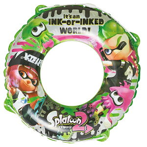 [ゆうパケット可]スプラトゥーン2 浮き輪 70cm 子供用 プール 海水浴 グッズ カービィ キャラクター ゲーム Splatoon [M便 1/1]