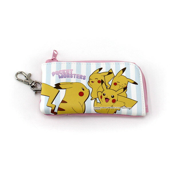 0[ゆうパケット可]ポケモン ポケットモンスター キーパスケース リール付き グッズ キッズ 鍵 キーケース カードケース 女の子 男の子 ピカチュウ サルノリ ヒバニー メッソン ザシアン ザマゼンタ PM-3055