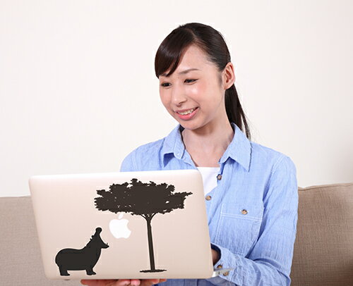 Macbook用 ステッカー かば【20P18Jun16】