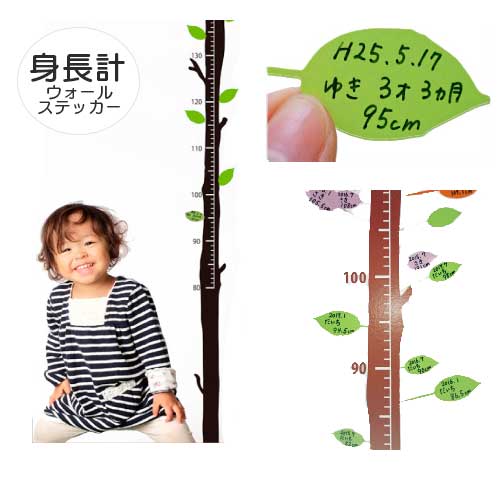 【キッズデザイン賞】木の身長計 ウォールステッカー シール 子供 メモリ 柱 細い 出産祝い シンプル 成長 安全 子ども 身長 壁 プレゼント 記念 住宅 細い 安全 キッズ 身長計 身長計シール おしゃれ かわいい ナチュラル 人気 メモ 書きもめる 転写