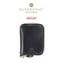 グレンロイヤル 財布（レディース） ≪少々難ありアウトレット品≫GLENROYAL グレンロイヤル 03-5866 ZIP AROUND SMALL WALLET ジップアラウンドスモールウォレット DARK BLUE ダークブルー ネイビー ブライドルレザー 二つ折り 財布 ラウンド 本革 スコットランド製 訳アリ B品 アウトレット