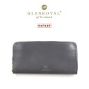 ≪少々難ありアウトレット品≫GLENROYAL グレンロイヤル 03-6029 GREY グレー ZIP AROUND LONG PURSE ジップアラウンドロングパース ラウンド ジップ 長財布 ブライドルレザー 財布 本革 スコットランド製 B品 アウトレット 訳アリ