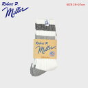 【メンズ ユニセックス】25cm-27cm Robert P. Miller ロバートピーミラー 343C 3P Crew length socks 綿混ジャスト丈 ラインソックス 靴下 コットン ポリエステル ロバートP ミラー(4)
