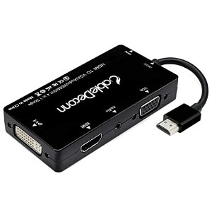 HDMI-VGA DVI HDMI Ѵ ץ 4in1 ¿ǽϥ HDMI to VGA DVI HDMI Ѵ ֥ Ϥ 1080Pб ᥹ ¿ݡ С˥ץHDTVʤɤ ֥å