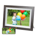 KODAK Wifi 木製デジタルフォトフレーム 10インチ タッチスクリーン 32GB内蔵 写真/動画/音楽再生 遠隔転送 リアルタイムに共有 32GB SD...