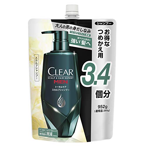 【大容量】CLEAR(クリア) フォーメン トータルケア スカルプ シャンプー 詰め替え用 952g メンズ 男性 ..