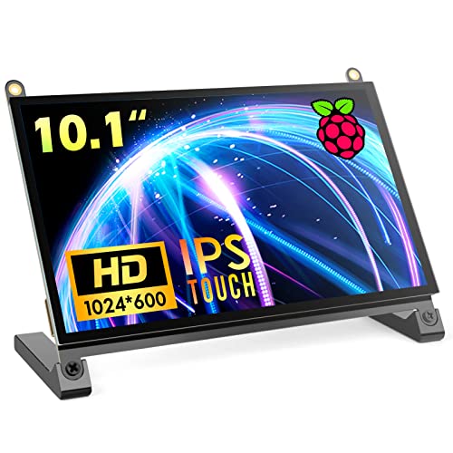 10インチRaspberry Pi用タッチモニター IPS 1024X600 スピーカー内蔵 高輝度-自立 モバイルディスプレイ 小型液晶 Raspberry Pi 4/3/2/1 Xbox PS4 Ubuntu Windows 7/8/10に適用 DIY用 ディスプレイモジュール