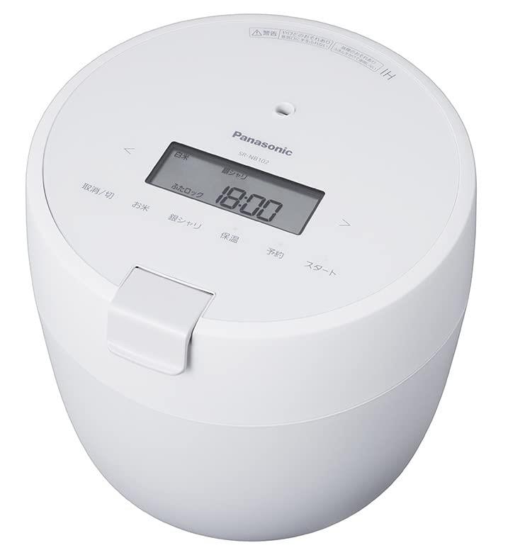 パナソニック 炊飯器 5合 圧力IH コンパクトサイズ ふた食洗機対応 ホワイト SR-NB102-W
