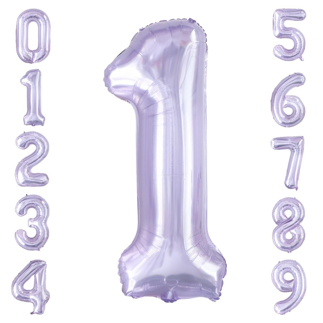 バルーン 数字 風船 誕生日 紫 40インチ 大きい ナンバー1 バースデーバルーン 飾り付け 結婚式 パーティー 記念日 ウェディング クリスタル ゼリー クリスタル パープル 1