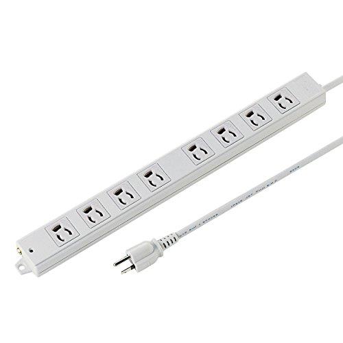 サンワサプライ 工事物件タップ 3P抜け止めマグネット 8個口 1m TAP-K8-1