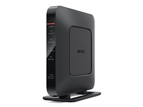 BUFFALO WiFi 無線LAN ルーター WSR-1166DHP3/MBK 11ac ac1200 866+300Mbps デュアルバンド 3LDK 2階建向け 【iPhone8/iPhoneX/iPhoneXS/A mazon Echo メーカー動作確認済み】