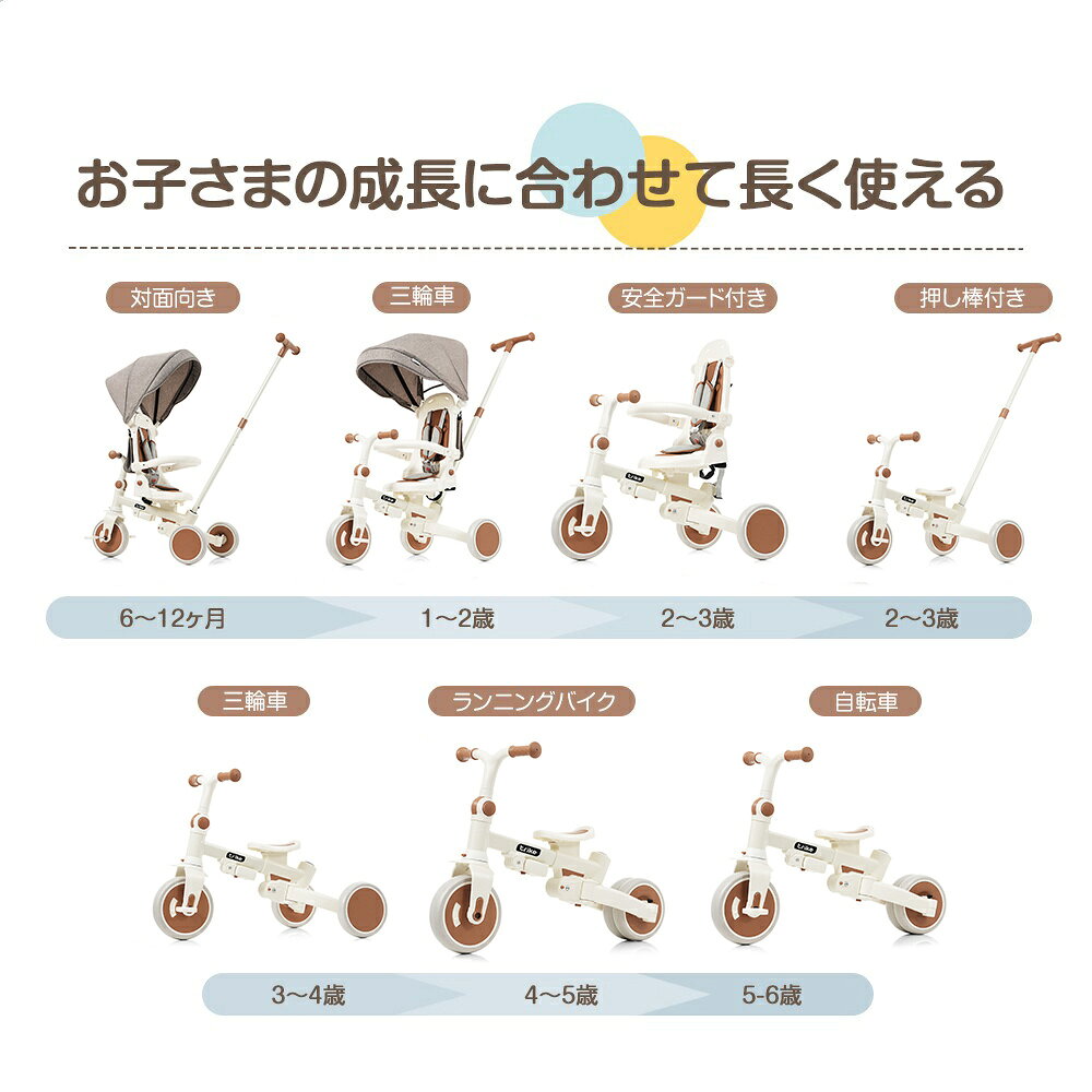 【即納】三輪車 子供用 三輪車 7in1 折りたたみ ギフト箱入り 手押し かじとり 7WA...