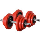 ダンベル 20kg 2個セット ラバーダンベル セット 計 40kg 20kg x 2個 ラバーリング付き 筋トレ グッズ 腕 肩 背筋 胸筋 トレーニング 自...