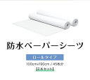 ペーパーシーツ 防水 防水シーツ 2本セット 幅100×長さ190cm 45枚x2 ロールタイプ 不織布 使い捨てシーツ おねしょシーツ ベッドシーツ ベッドシート ディスポシーツ ロールシーツ エステ サロン 病院 整骨院 マッサージ 業務用 介護用品 1年保証 ●[送料無料]