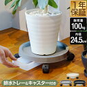 植木鉢 受け皿 水受け付き キャスター台車 28.5cm 丸型 トレイ 受皿 観葉植物 鉢植え 鉢台 鉢皿 台 キャスター付きプランタートレー プランタースタン...