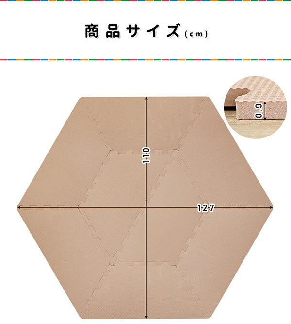 1年保証 ベビーサークル専用ジョイントマット 六角形 ソフトベビーサークル M 専用 赤ちゃん お昼寝 安全 グッズ セーフティーグッズ プレゼント ギフト 男の子 女の子 カンタン 組み立て 洗える ●[送料無料]