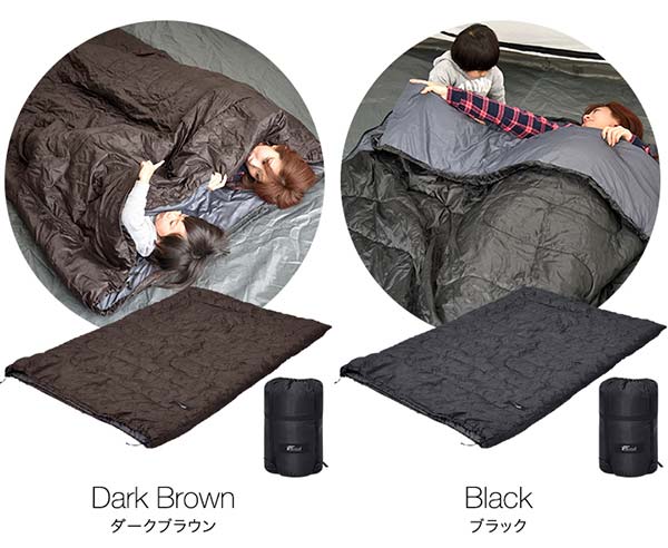 【SALE特価3、850円8/11PM15時まで】寝袋 シュラフ 封筒型 二人用 2in1 シングル 連結 ダブル サイズ 200cm x 150cm 3シーズン 春 夏 秋 大型シュラフ 大人 二人 アウトドア キャンプ テント テント泊 車中泊 寝具 来客用 スリーピングバッグ ●[送料無料]通販格安セール情報　楽天　通販