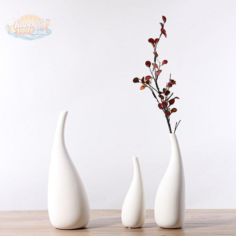 Rakuten - 花瓶 一輪挿し 白 小さい フラワーベース 北欧 花瓶 陶器 シンプル インテリア ドライフラワー セラミック おしゃれ 生け花 和風 ホワイト