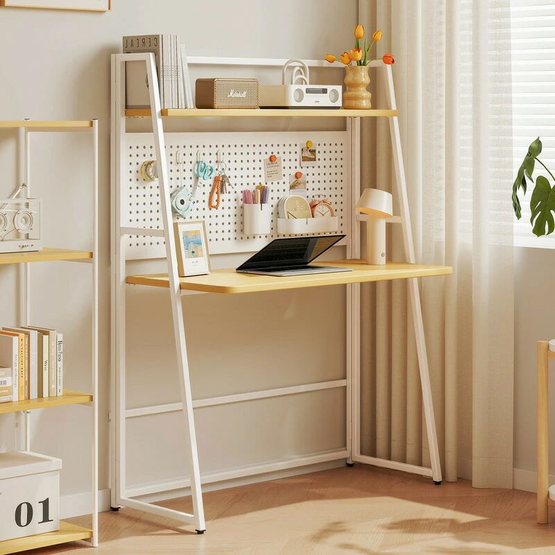 パソコンデスク折りたたみ式書棚一体学生用学習机寝室簡易作業台デスクデスクデスク