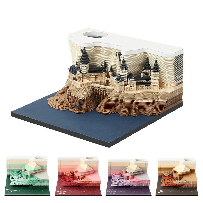 付箋 メモ帳 付箋紙のメモ 3D立体 清水寺 紙の彫刻 紙建築 シーン模型組立 芸術のブロック 和風クラフ..