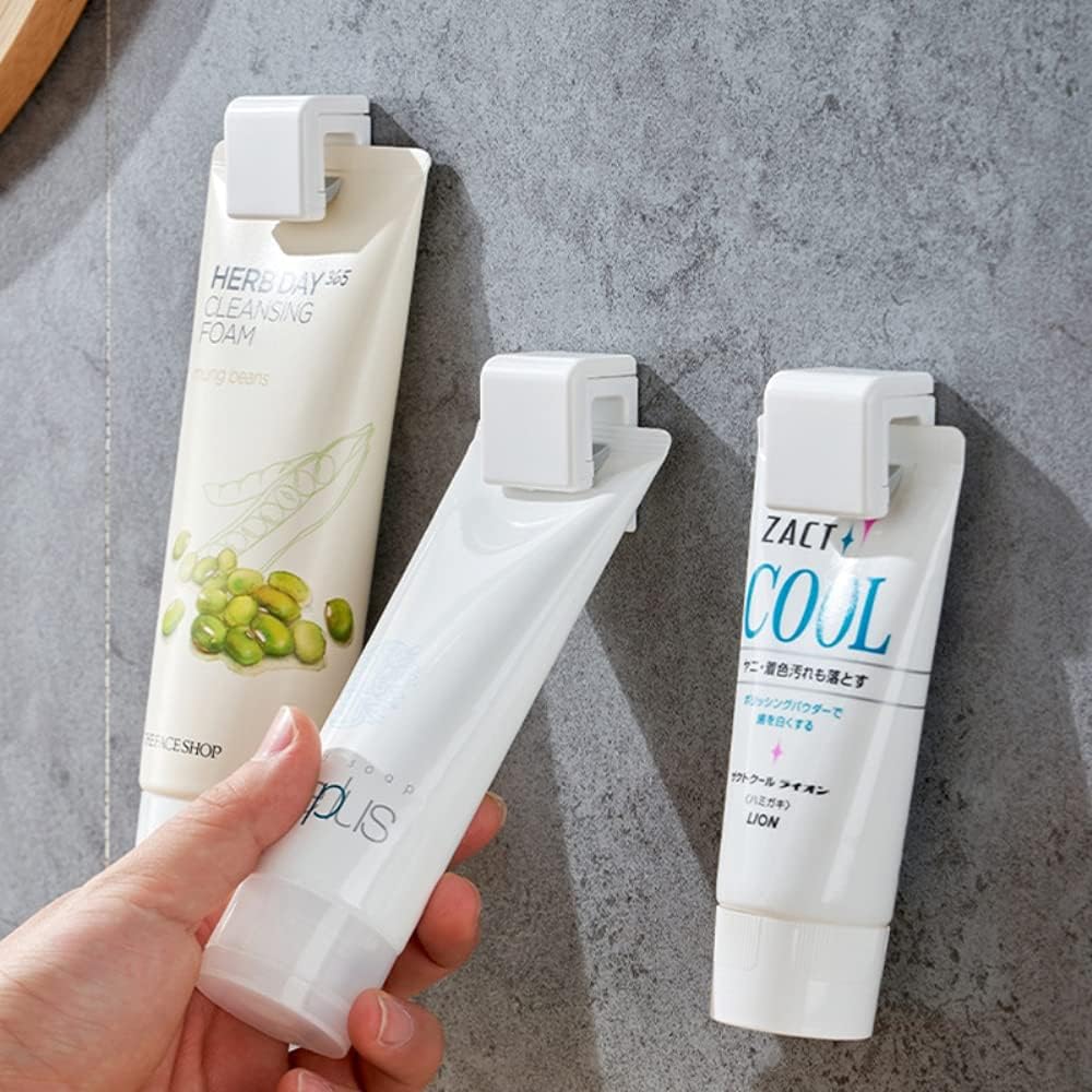 【4個セット】チューブホルダー 強力粘着式 各種チューブ容器を簡単ホールド チューブクリップ 着脱楽..