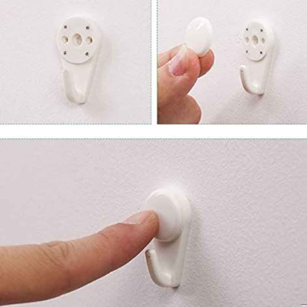 3枚セット 9個入れ 石膏ボード コンクリートフック 釘フック 壁掛け フレーム アートフレーム 額縁固定..