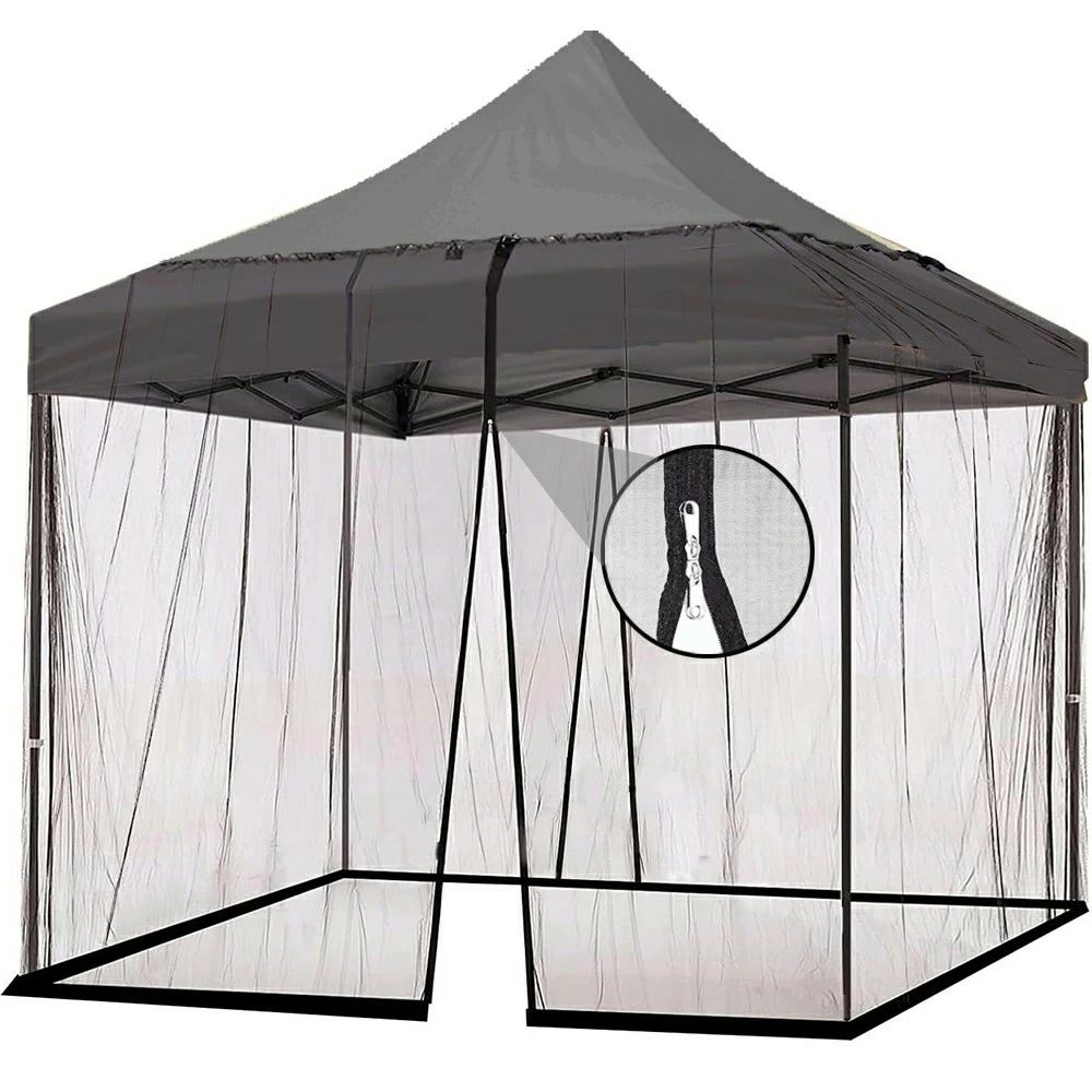 【1体型】タープテント用 サイドシート メッシュ 4面 虫よけサイドシート 横幕 3m 3.0m 300 汎用 メッシュシート バグガードスクリーン 虫よけ 虫除け 蚊帳 オプション ワンタッチタープ専用 サイドシート