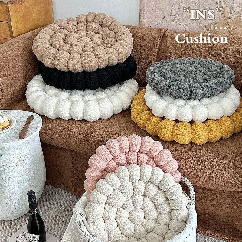 お チェアクッション 椅子用クッション シートクッション オフィスクッション 直径約40CM 椅子用 丸型 チェアクッション 座布団