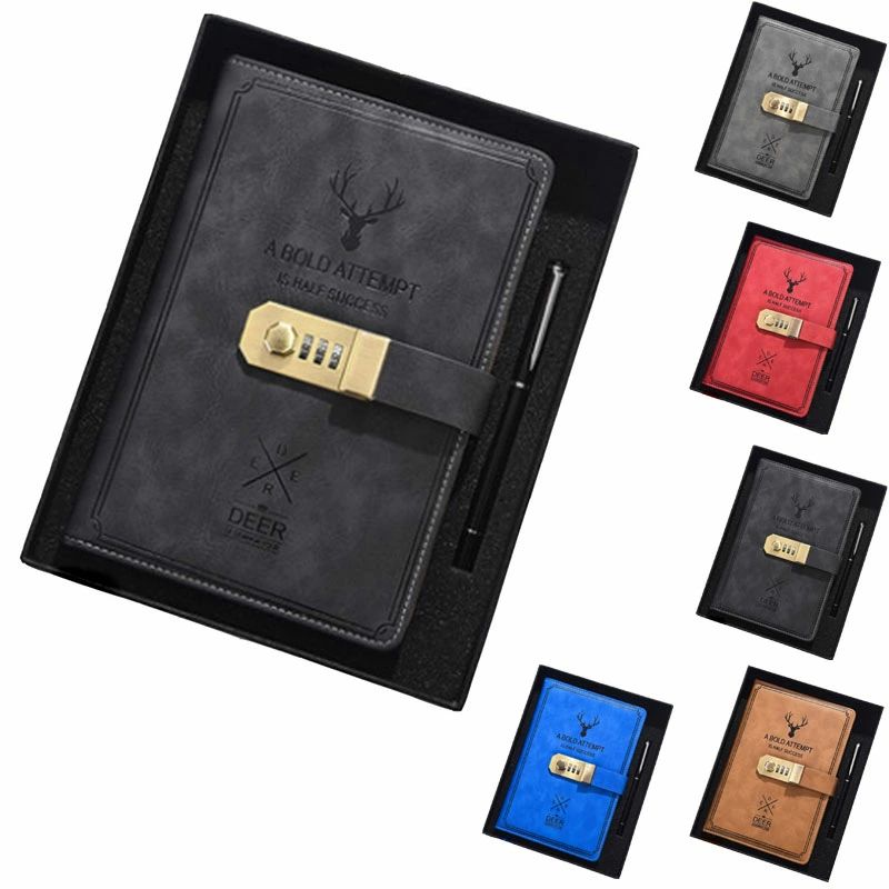 プ ギフト 男性 女性 日記用ノートブック 学生 ロック付き 旅行日記 ロック付き日記 文房具 メモ帳 鍵..