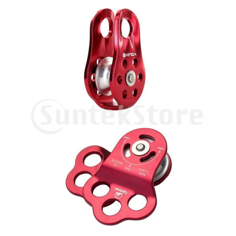 20KN 30KNシングルクライミングプーリーヒッチツリーアーボリストツール13 Mmロープ用