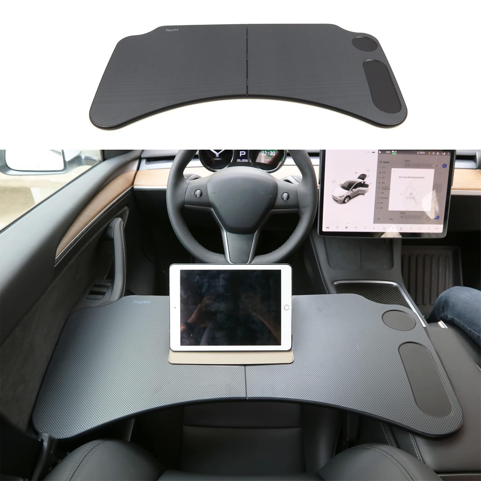テスラ Model Y / Model 3 / Cybertruck 対応 フードトレイデスク 折りたたみ式カーテーブル ノートパ..