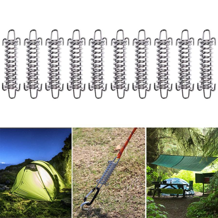 スプリングテンションバックル 弾性バッファーバックル 10個 テント防風バックル 防風ロープバックル ..