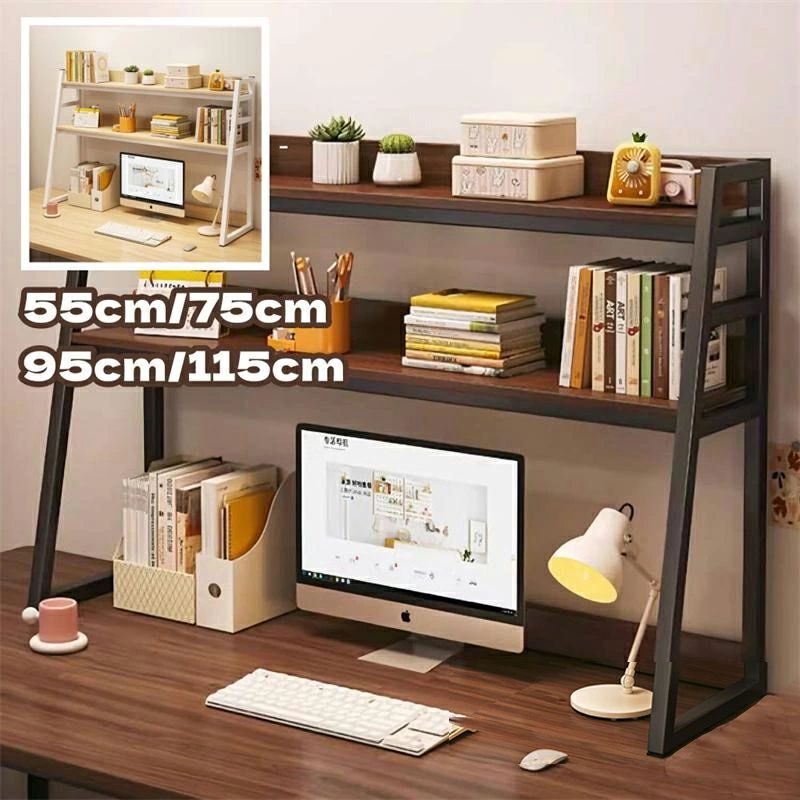 デスク上置棚 卓上収納デスク デスク上収納ラック おしゃれ 机上本棚 卓上置棚台 収納棚 多機能 オフィ..