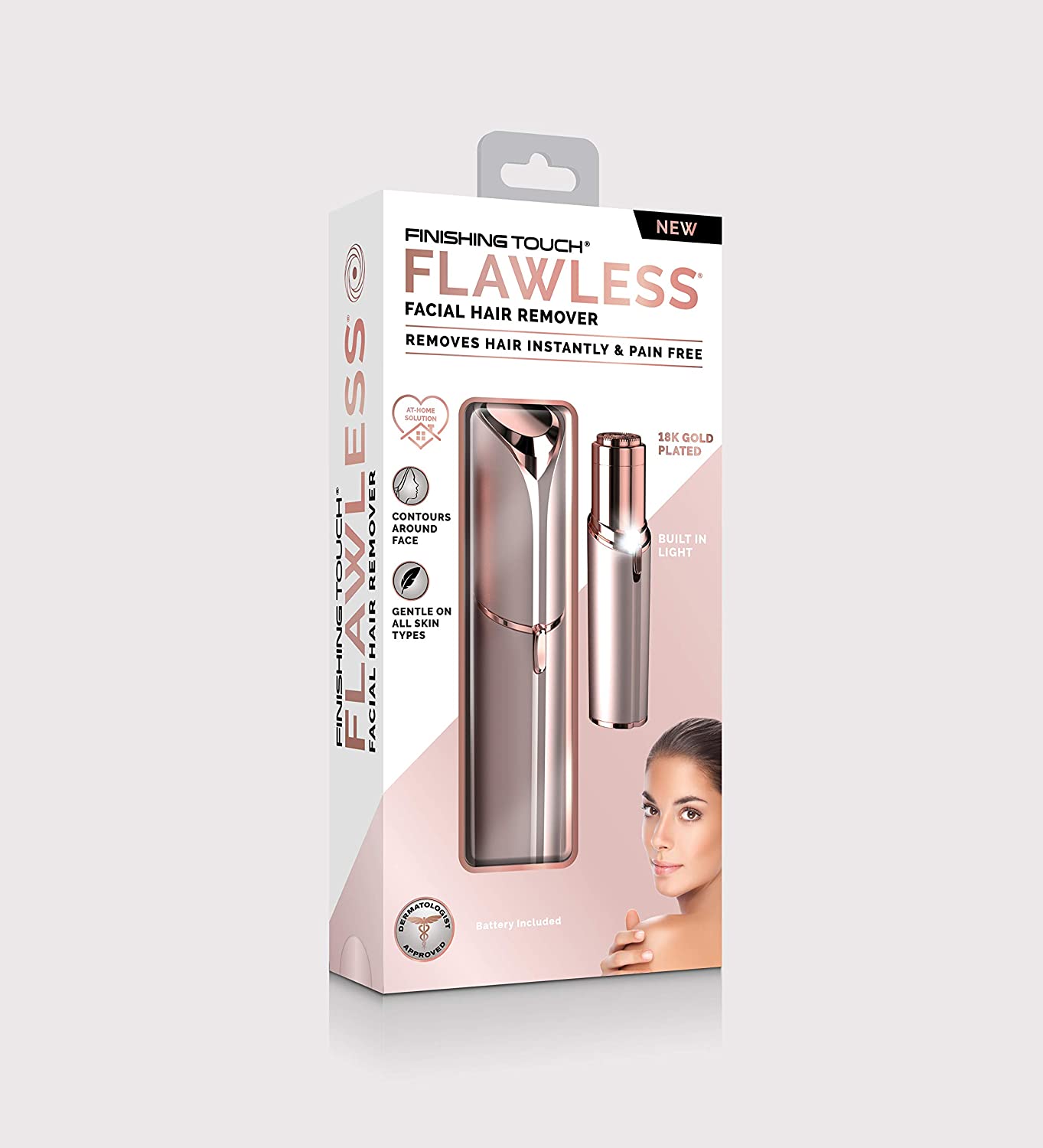 正規品フローレス シェーバーFlawless 女性用 ヘアリムーバー Finishing Touch製　電動フェイスシェーバー　【顔そり フェイス シェーバー フェイスシェーバー 剃刀 ムダ毛 電気シェーバー コードレス レディース 産毛 うぶ毛 脱毛 】